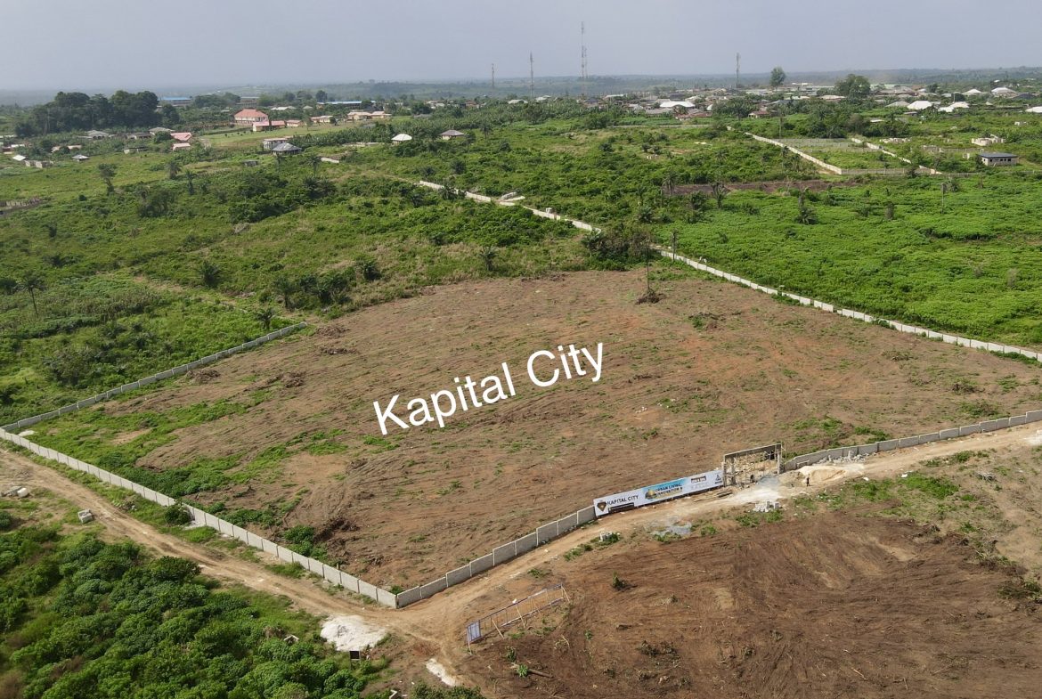Aerial View of kapital City estate epe, lagos